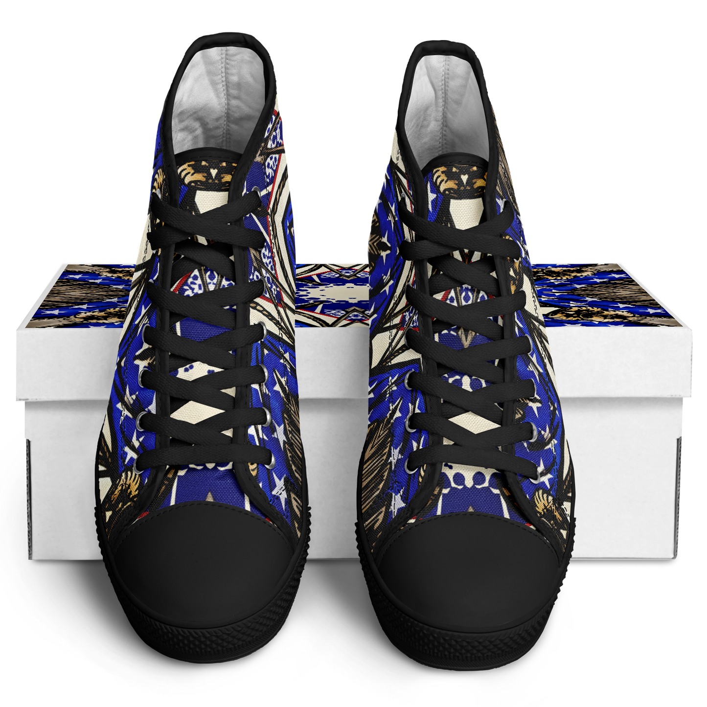 Men's Kaleidoscope Star Pattern All-Over Print Urban Peak High Top Shoes