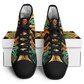 Women's Green & Gold Psychedelic Floral Pattern All-Over Print Urban Peak High Top Shoes