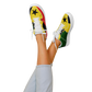 Women's Red Yellow Green and Black Stars Pattern All Over Print Urban Peak High Top Shoes