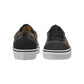 Men's Geometric Gold & Black Pattern Low Top Skateboarding Shoes.