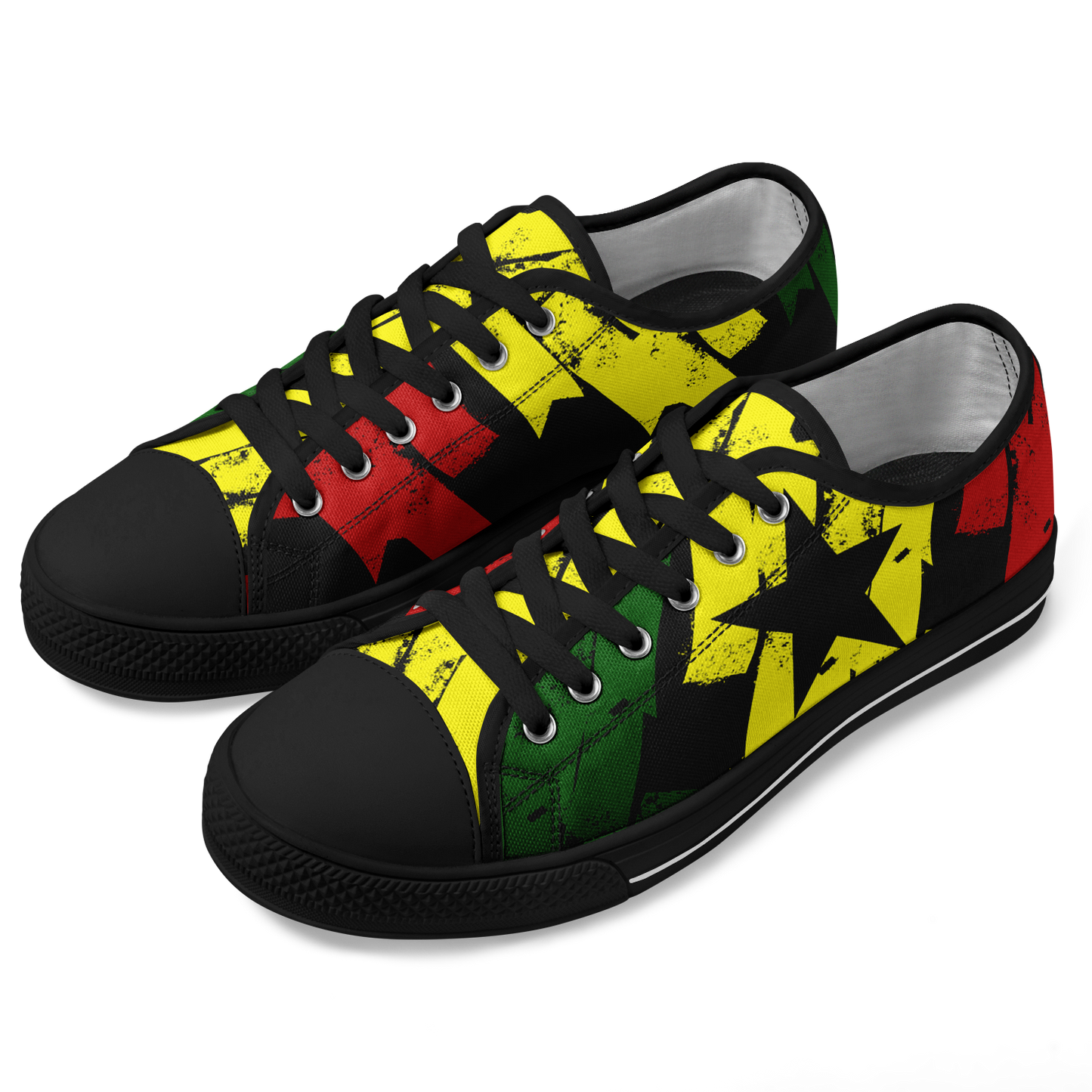 Men's Red Yellow Green and Black Stars Urban Peak Low Shoes
