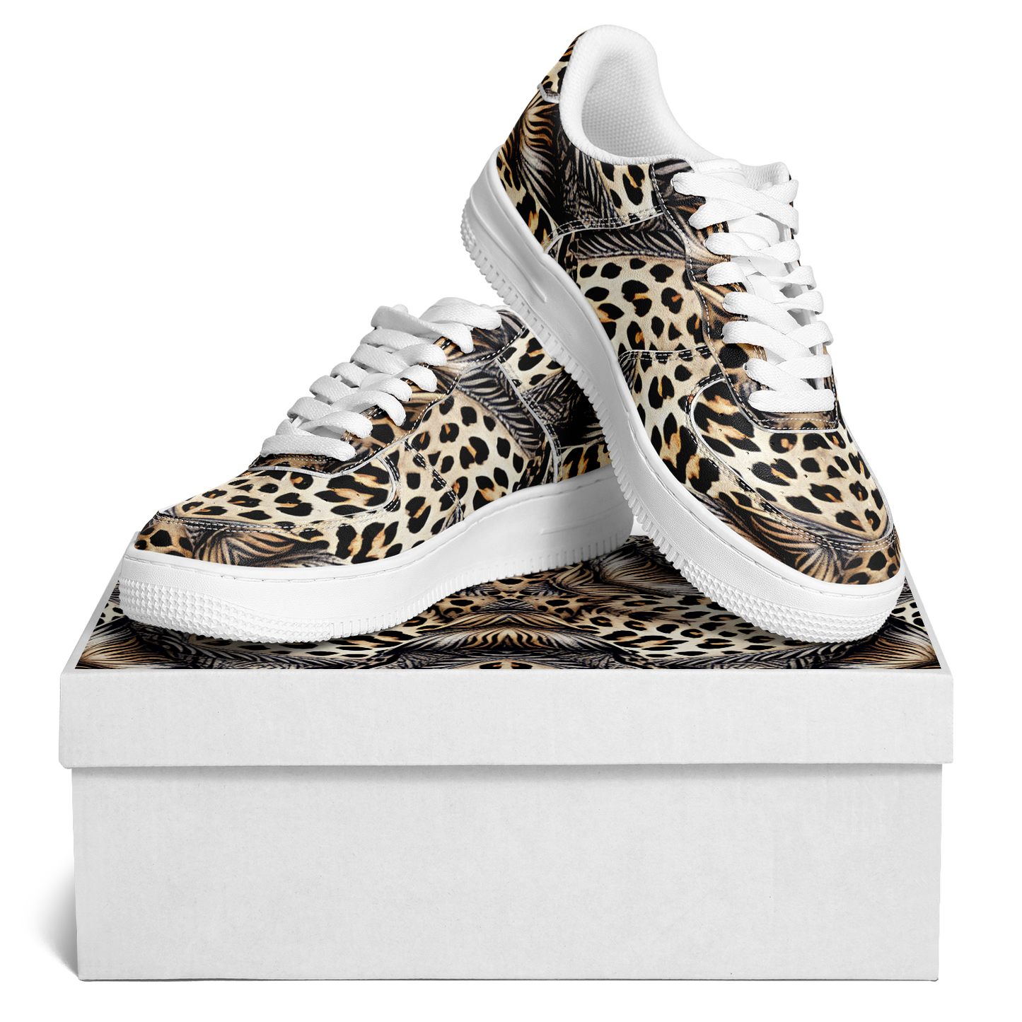 Women's Kaleidoscope Leopard Pattern All-Over Print Core Low Shoes