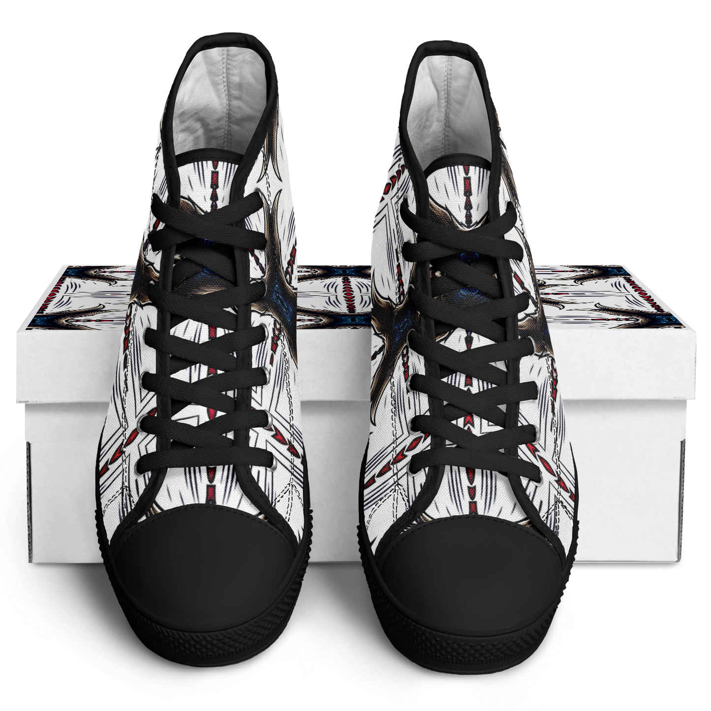 Women's Abstract Symmetry Pattern Urban Peak High Top Shoes