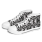 Men’s Black Intricate Silver Chain Tattoo Pattern High Urban Peak High Top Shoes