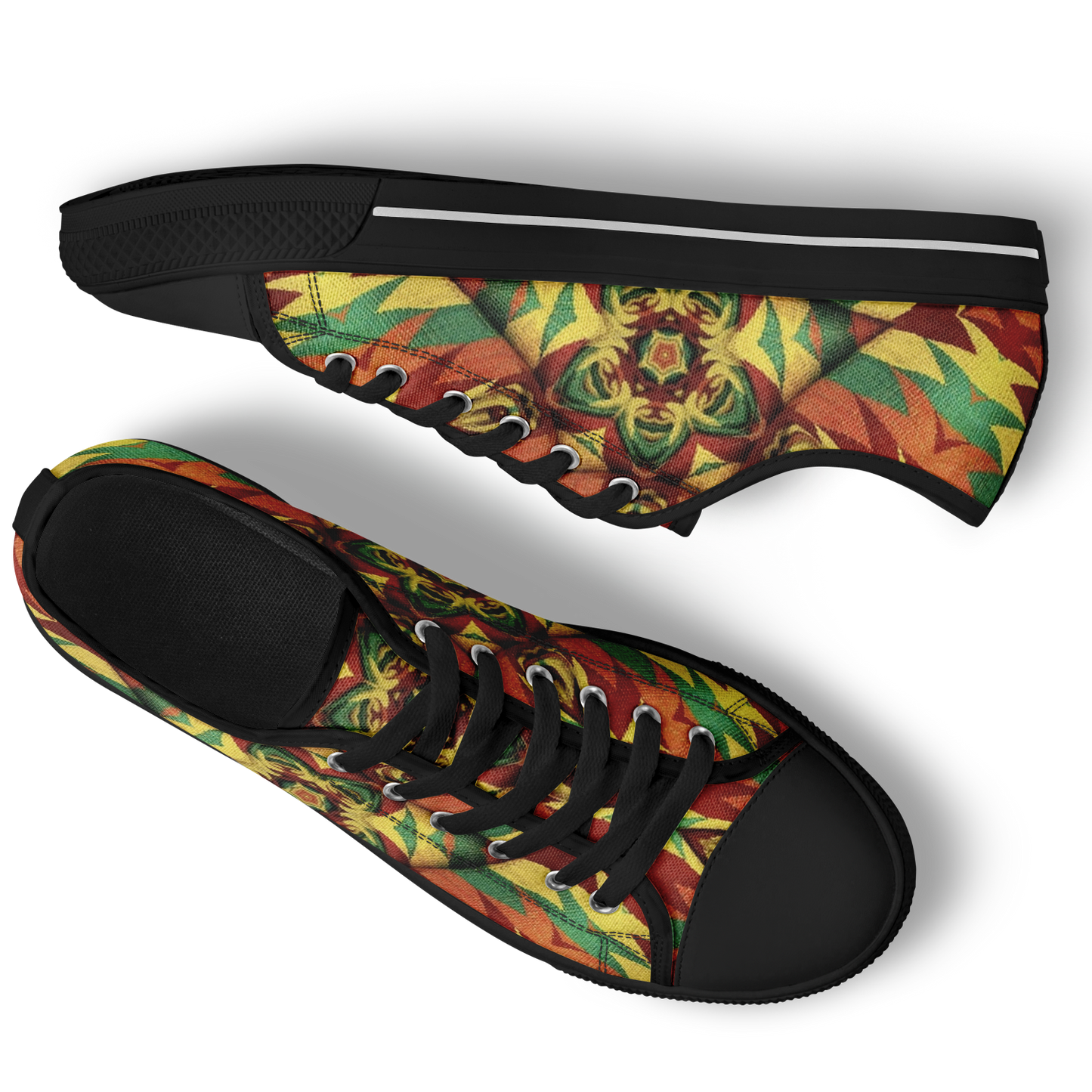 Men's Bold Tribal Kaleidoscope Pattern All Over Print All Over Print Urban Peak Low Shoes