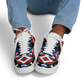Men's Red White Blue Geometric Pattern All-Over Print Core Low Shoes