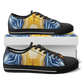 Men’s Bright Orange & Blue Abstract All Over Print Urban Peak Low Shoes
