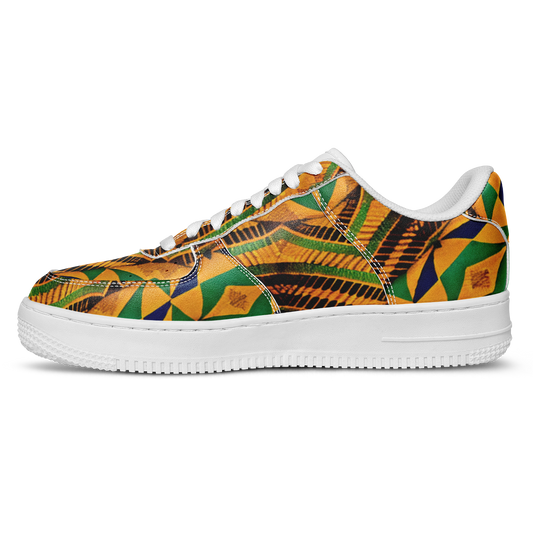 Men's Bold African Kente Inspired Pattern All-Over Print Core Low Shoes
