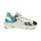 Women's Abstract Ocean Wave All Over Print Mesh Athletic Sneakers