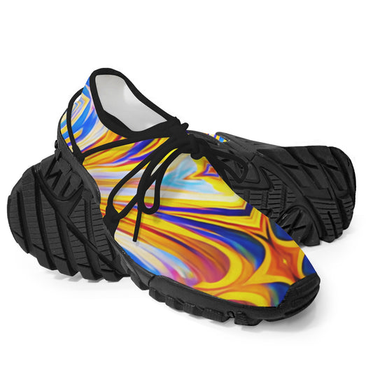Men's Abstract Sunburst Pattern All Over print Outdoor Training Shoes