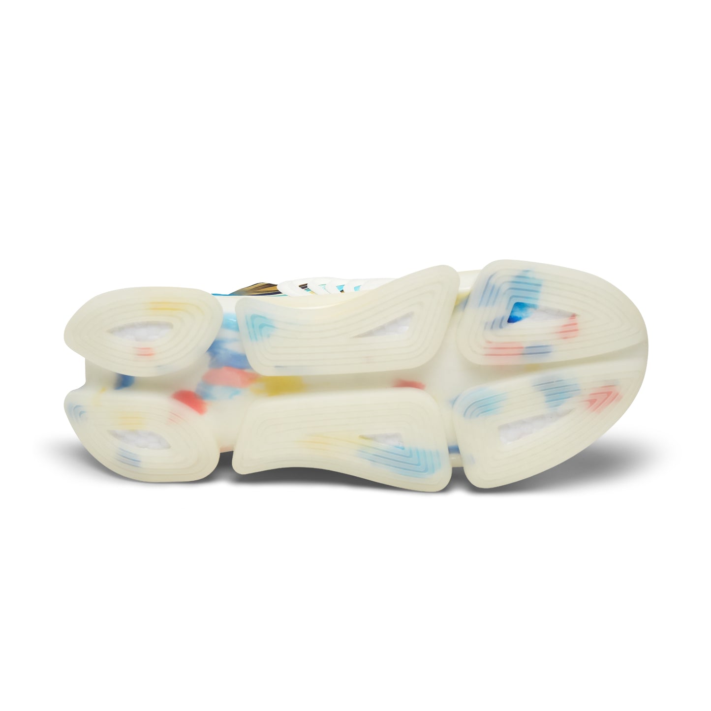 Women's Abstract Ocean Wave All Over Print Mesh Athletic Sneakers
