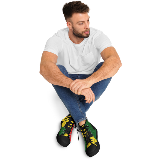 Men's Red Yellow Green and Black Stars Urban Peak High Top Shoes