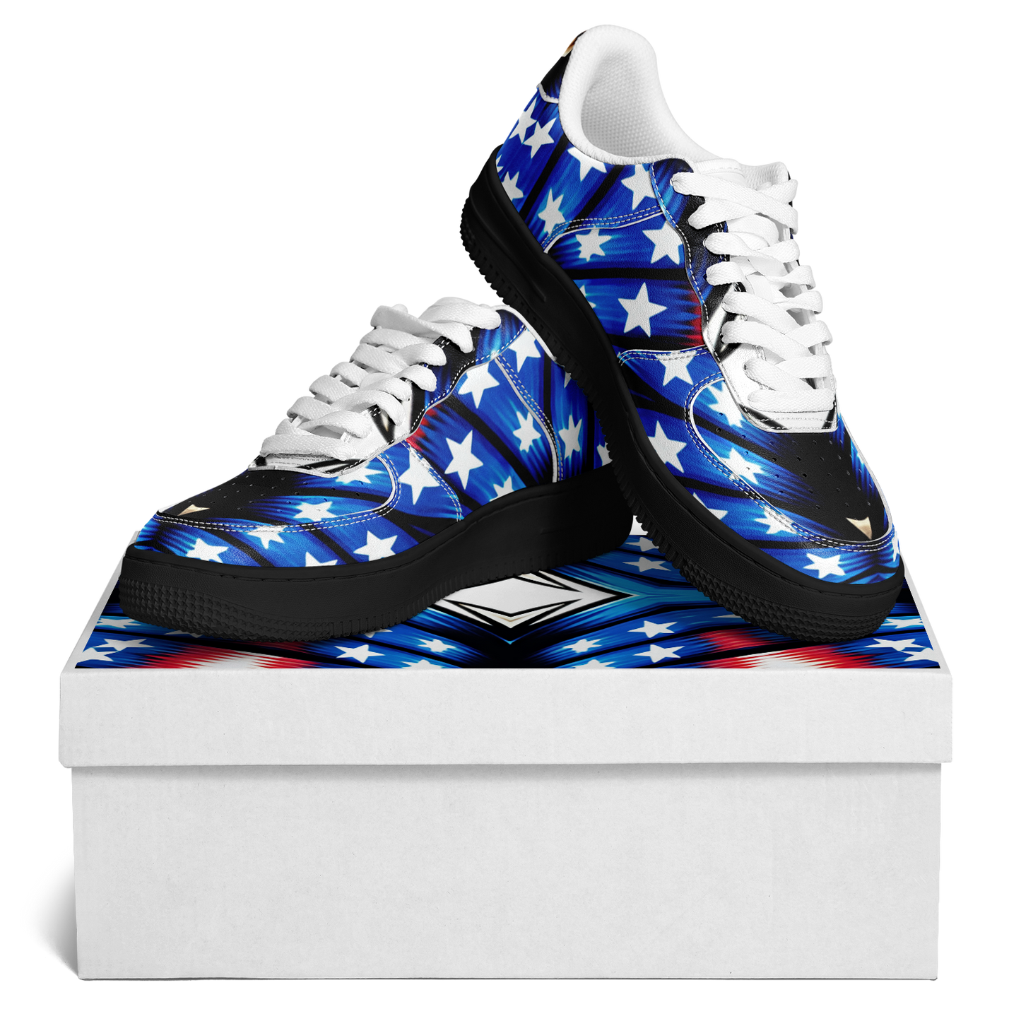 Men's American Flag Pattern All-Over Print Core Low Shoes