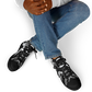 Men's Black & White Kaleidoscope Pattern All Over Print Urban Peak High Top Shoes
