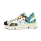 Men's Abstract Ocean Wave All Over Print Mesh Athletic Sneakers