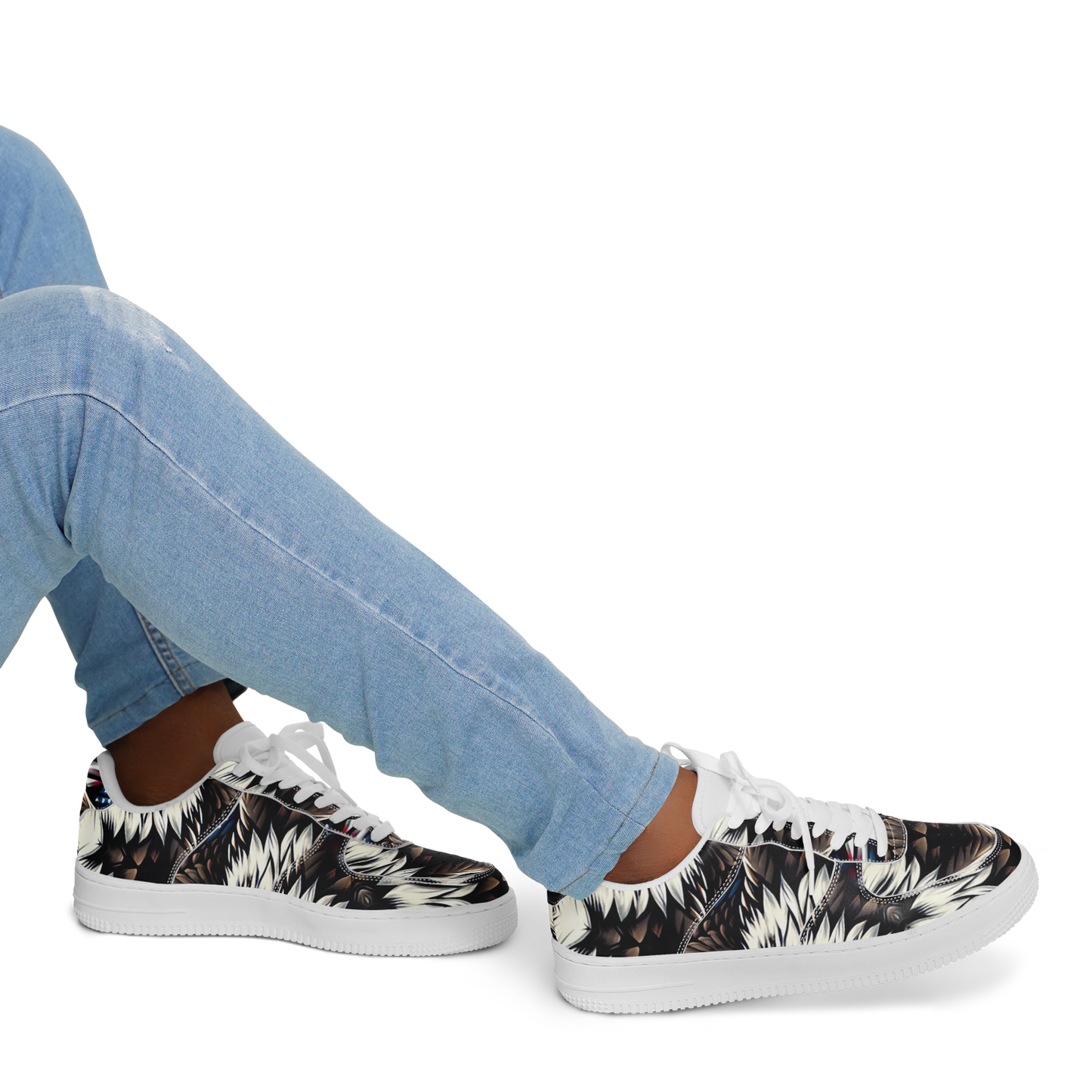 Men's  Patriotic Stars & Stripes Pattern All Over Print Core Low Shoes