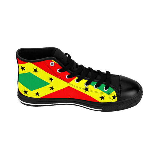 Women's Red Yellow Green Black Stars Pride Flag High-Top Sneakers