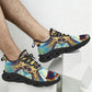 Men's Abstract Teal & Gold Pattern All Over Print Men's All Over Print Twisted Sole Sneakers