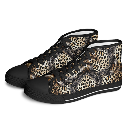 Women's Kaleidoscope Leopard Pattern All-Over Print Urban Peak High Top Shoes