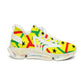 Women's Red Yellow Green Black Stars Athletic Mesh Sneakers
