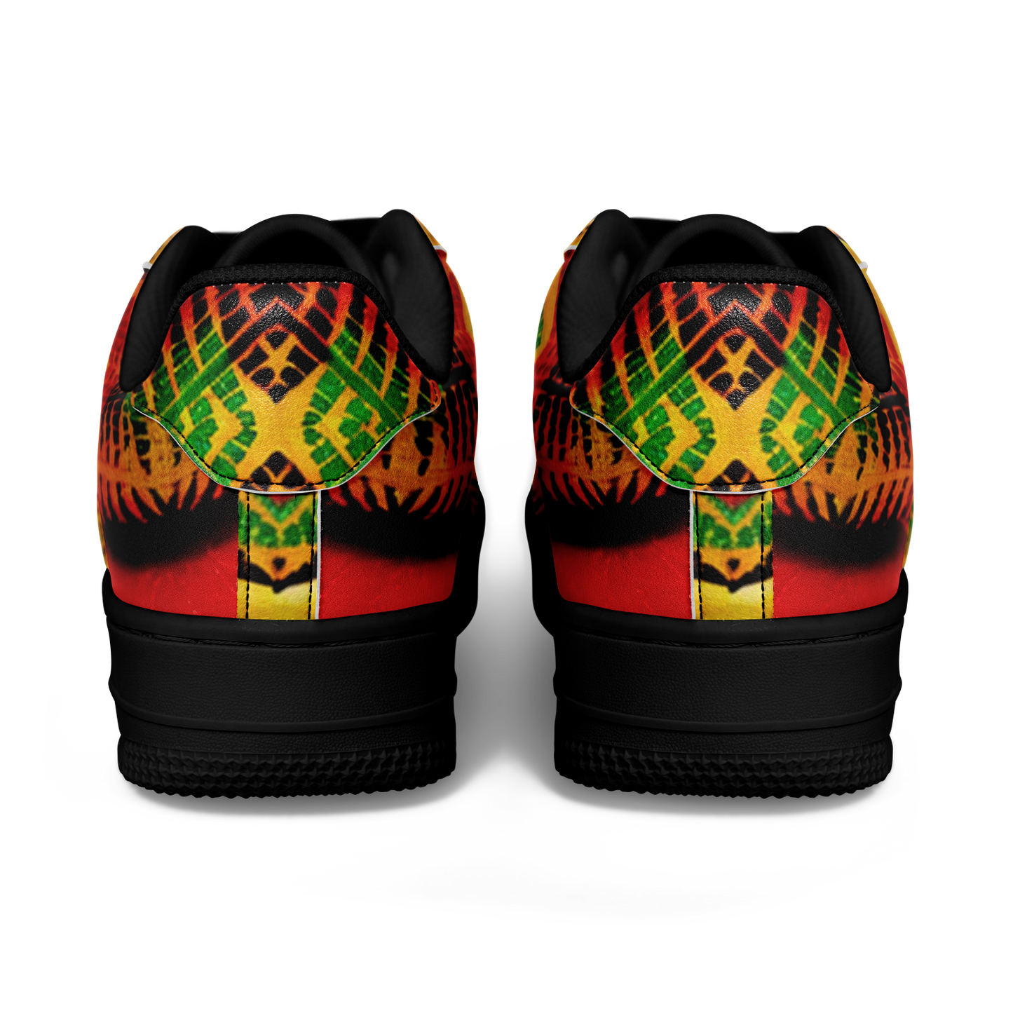 Women's Red Bold Tribal All-Over Print Core Low Shoes