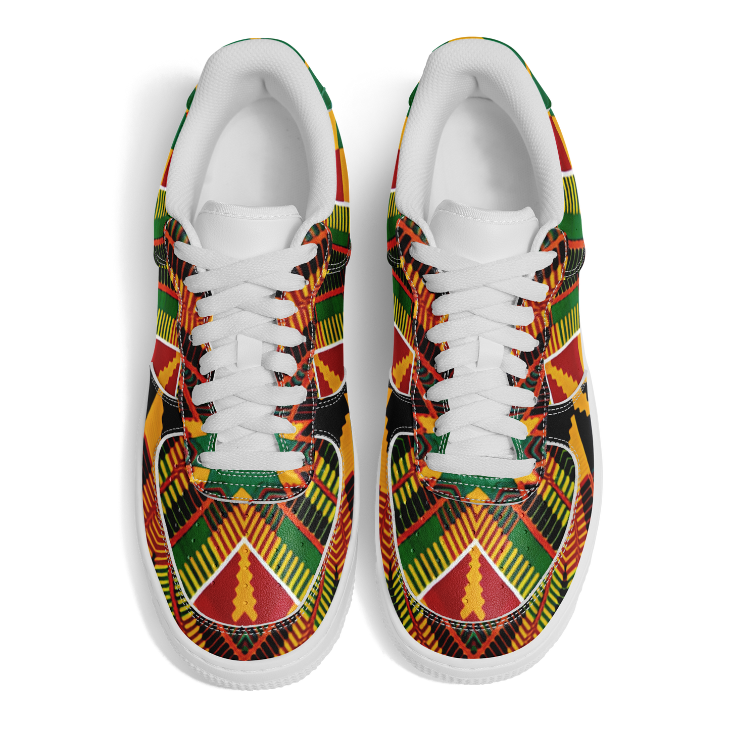 Men's Vibrant African Kente Geometric Pattern All-Over Print  Core Low Shoes