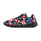 Women's Red White Blue Geometric Pattern All-Over Print  Athletic Shoes