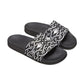 Men's  Black Chain Link Slide for Casual, Beach & Pool Removable-Strap Sandals