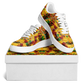 Women's Vibrant Red Yellow & Green African Kente Geometric Pattern All-Over Print Core Low Shoes