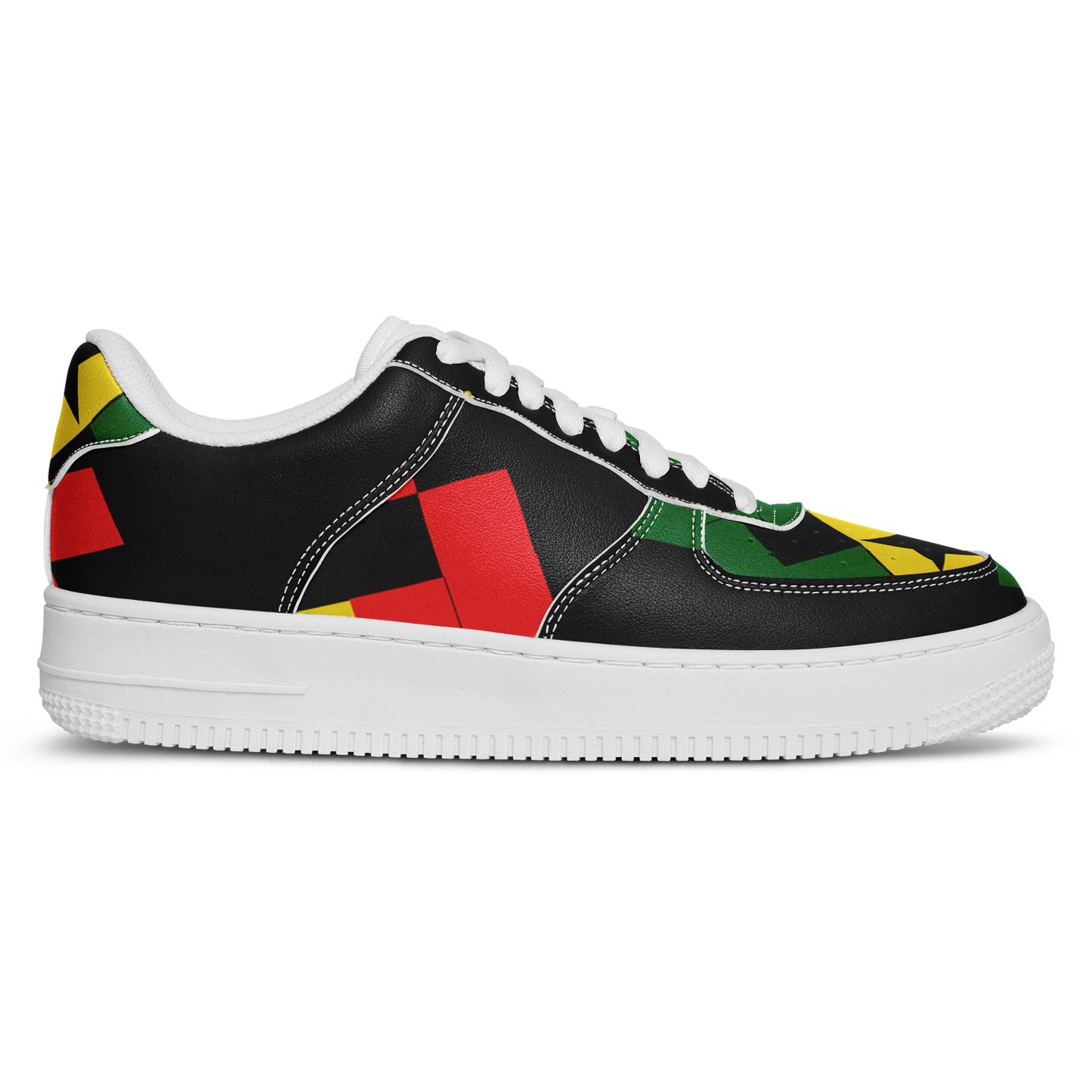Men's Red Yellow Green and Black Stars Core Low Shoes