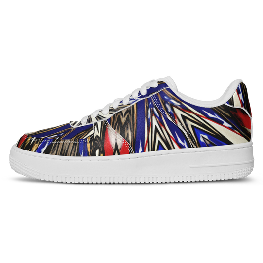 Women's Starburst Patriotic Colors Pattern All-Over-Print Core Low Shoes