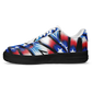 Men's Red White Blue Geometric Pattern All-Over Print Core Low Shoes