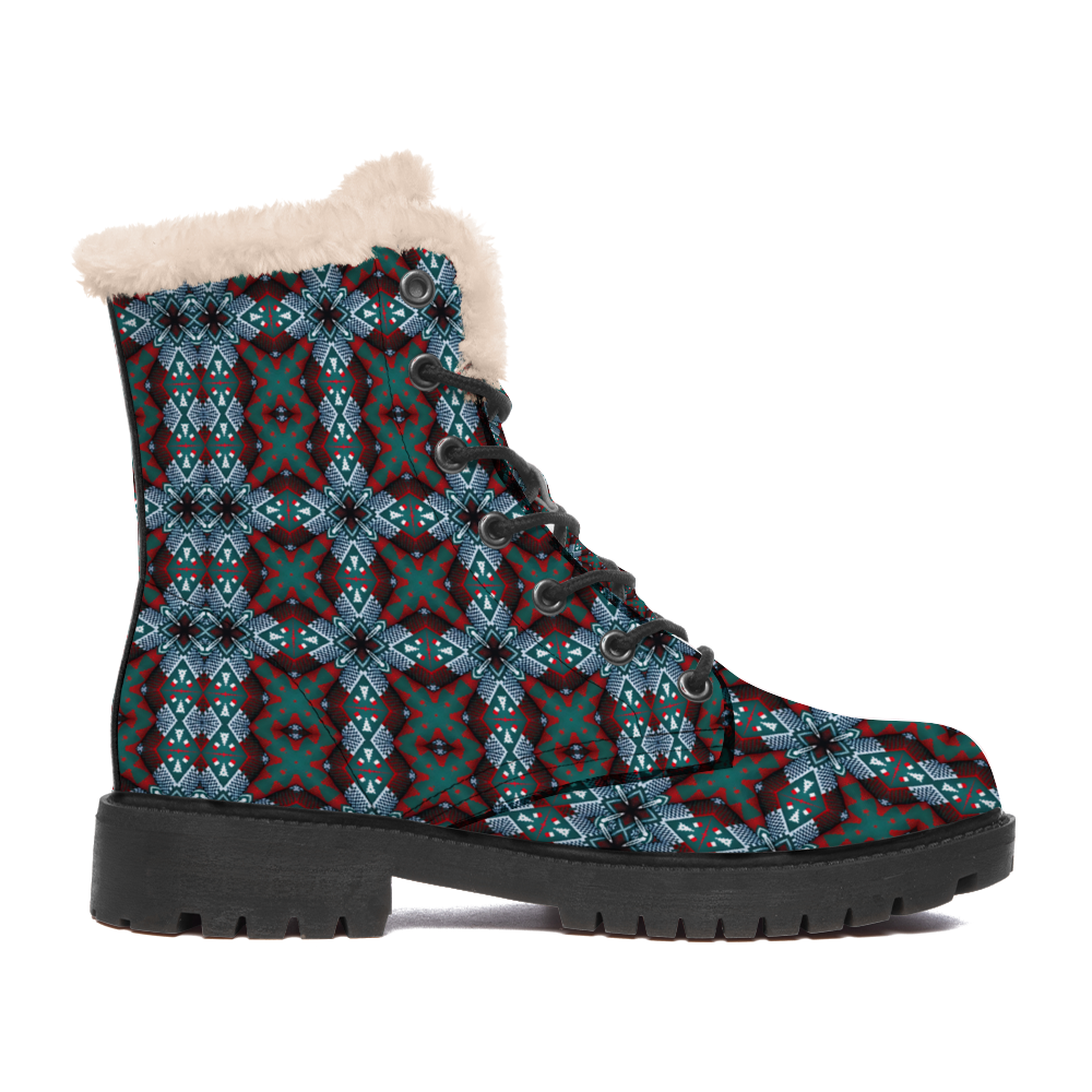 Women's Unisex Winter Round Toe  Fashion Lace-up Boots