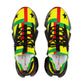 Men's Red Yellow Green Black Stars Athletic Mesh Sneakers