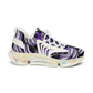 Women's Purple Swirl Mesh Sneakers with White Sole