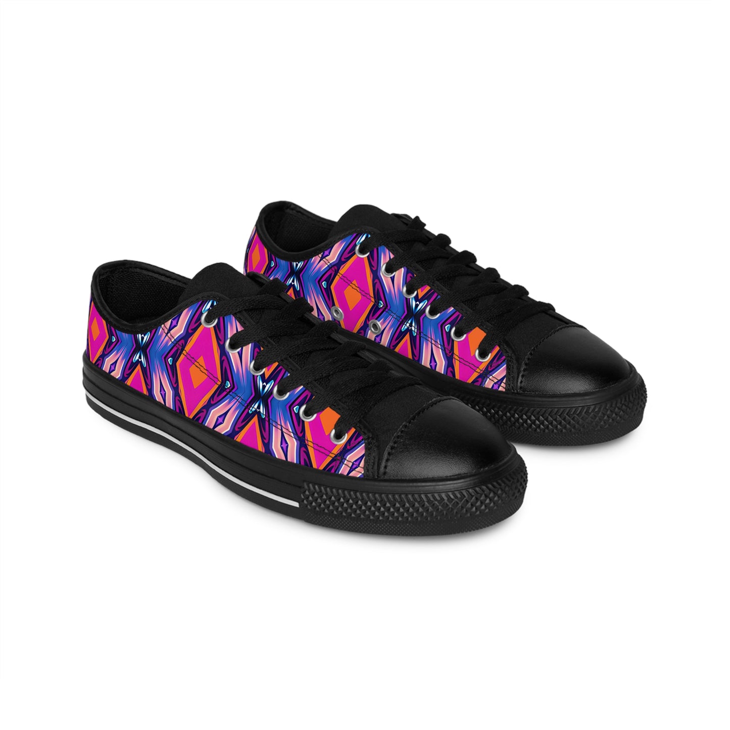 Women's Red Floral Kaleidoscope Comfortable fit Sneakers