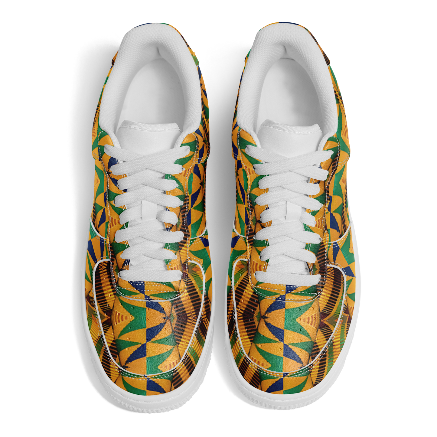 Women's Vibrant African Kente Geometric Pattern All-Over Print Core Low Shoes