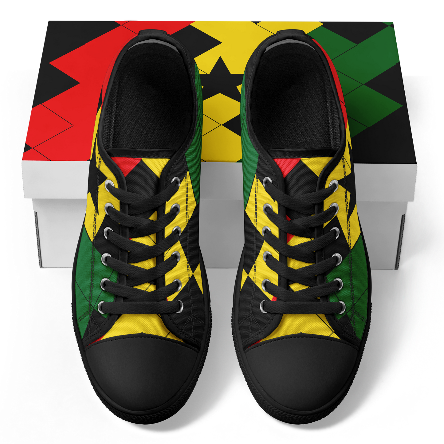 Men's Red Yellow Green and Black Stars Urban Peak Low Shoes
