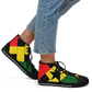 Women's Red Yellow Green and Black Stars Urban Peak High Top Shoes