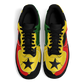 Men's Red Yellow Green and Black Stars Pattern All Over Print Urban Peak High Top Shoes