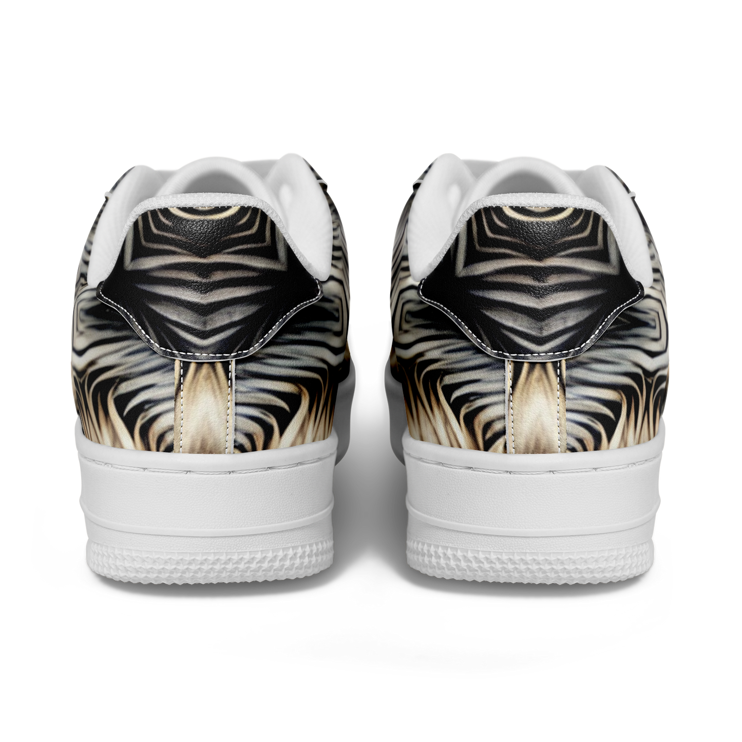 Women's Neutral Geometric Floral Pattern All Over print Core Low Shoes