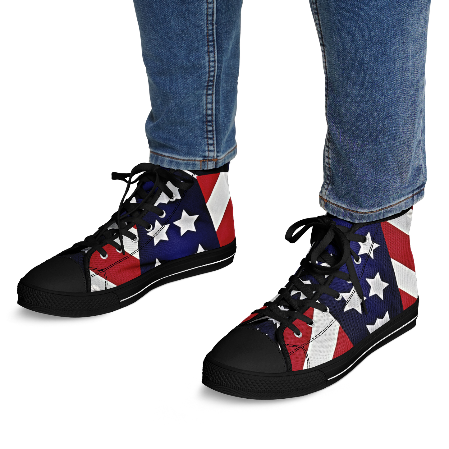 Men's Patriotic Star Flag Urban Peak High Top Shoes