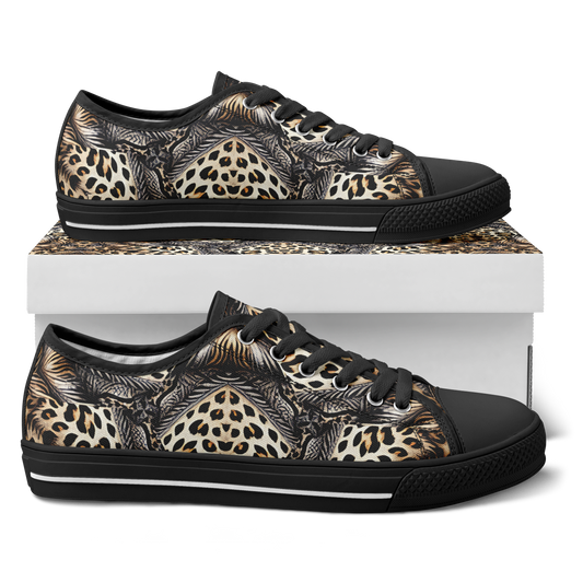 Women's Kaleidoscope Leopard Pattern All-Over Print Urban Peak Low Shoes