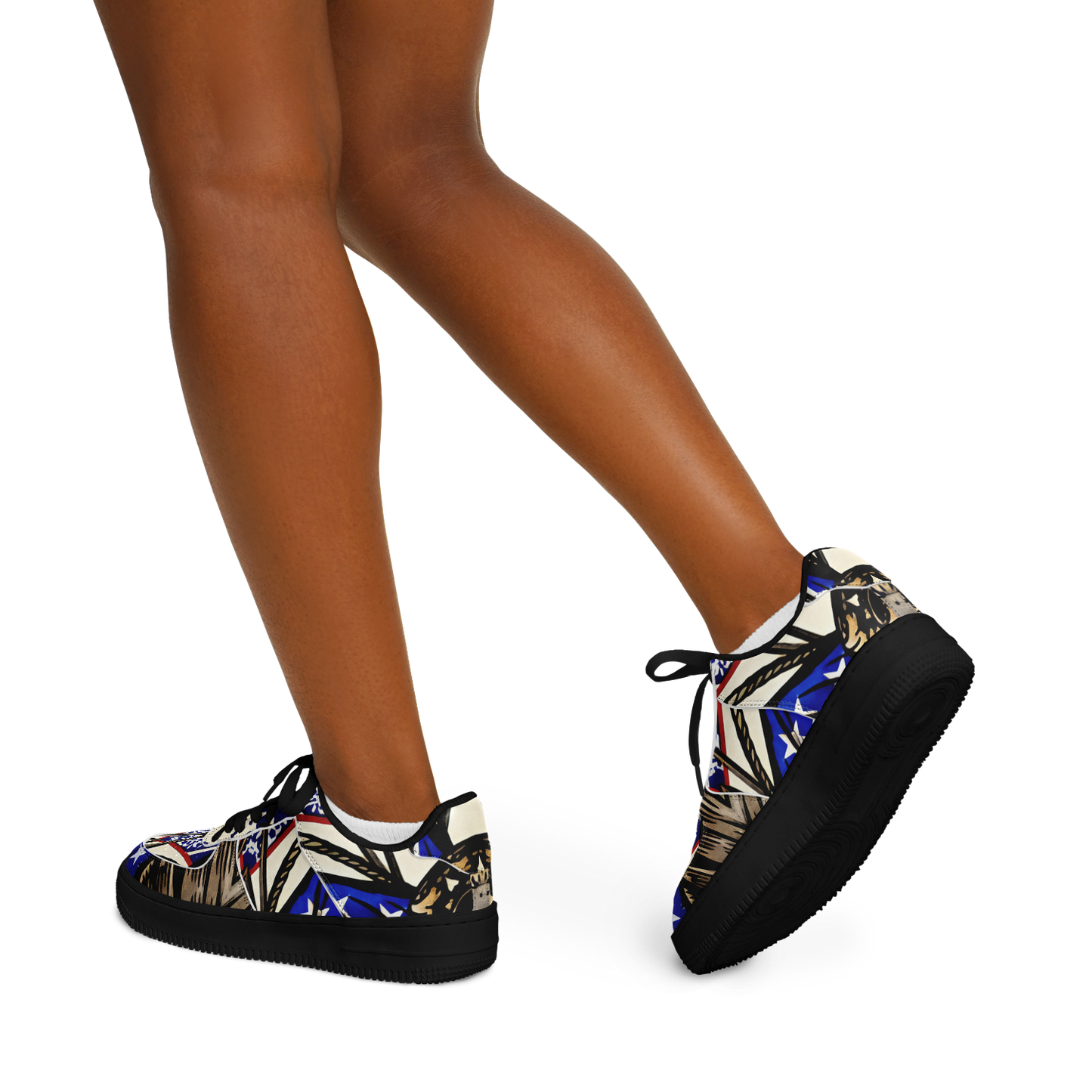 Women's Kaleidoscope Star Pattern All-Over Print Core Low Shoes