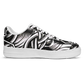 Women’s Black Intricate Silver Chain Tattoo Pattern High Core Low Shoes