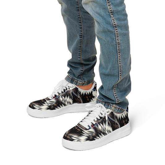 Men's  Patriotic Stars & Stripes Pattern All Over Print Core Low Shoes