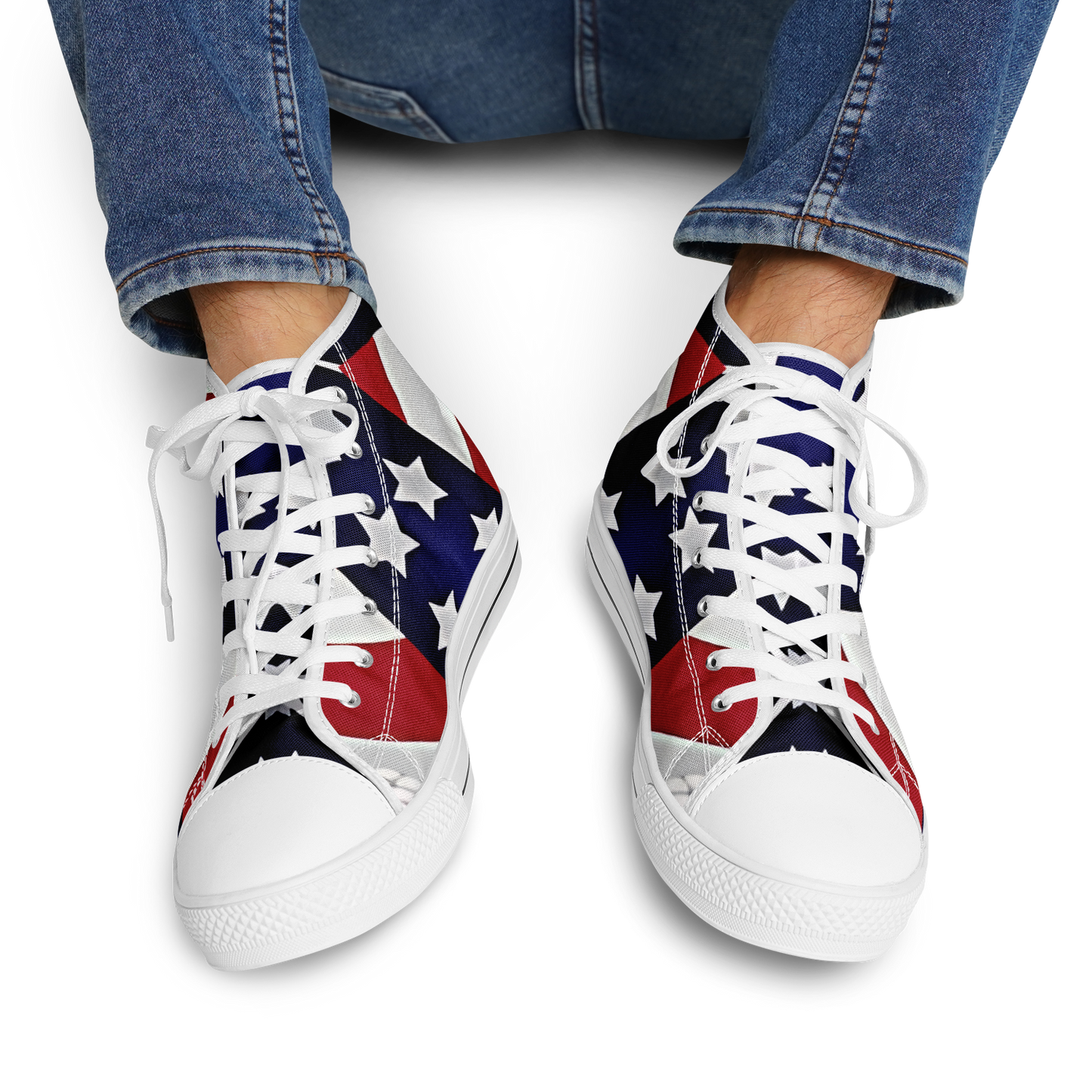 Men's Patriotic Star Flag Urban Peak High Top Shoes