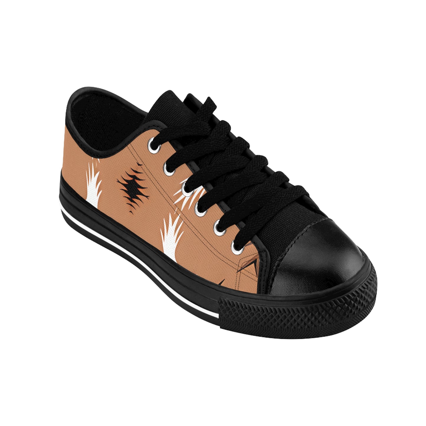 Men's Desert Tan Ikat Pattern Low-Top Canvas Sneakers