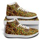 Men's Bold African Kente Inspired Pattern All-Over Print Motion High Top Shoes