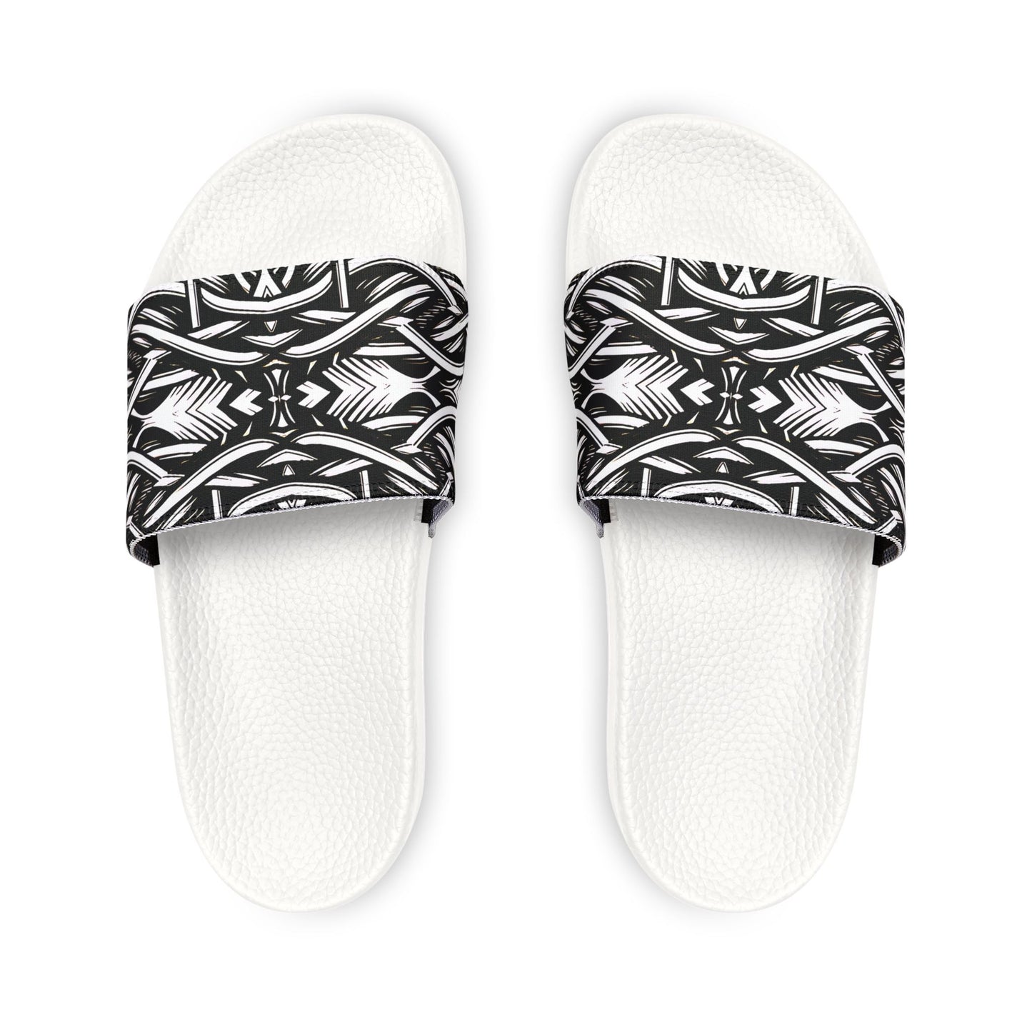 Women's White Chain Link Slide for Casual, Beach & Pool Removable-Strap Sandals